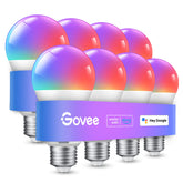 Govee smart bulb displaying 16 million colors for customizable ambiance
