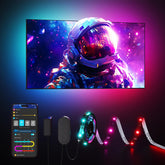 Govee TV LED backlight strip front view for immersive viewing