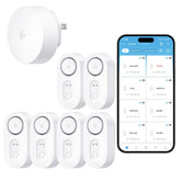 GoveeLife leak detector front view highlighting long-range connectivity for distant rooms.