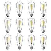 Gozelux dimmable vintage Edison bulb in clear glass for open fixtures