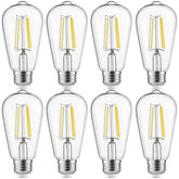 Gozelux Edison bulb shows 60W-equivalent brightness in vintage clear glass.
