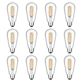 Gozelux vintage LED Edison bulb with warm glow for living rooms.