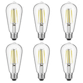 Gozelux vintage LED Edison bulb in clear glass provides daylight brightness.