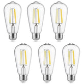 Gozelux vintage LED Edison bulb in clear glass for warm vintage ambiance.