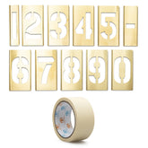 Grayspiral 4-inch curb brass stencil kit for durable, reusable address markings.