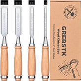 GREBSTK wood chisel set with a 1/4 inch blade for precise paring.
