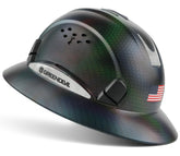 GREEN DEVIL full brim vented hard hat for cooling on hot worksites