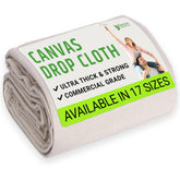 Green Lifestyle all-purpose canvas drop cloth protects floors during painting projects