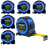 Greendale 6-pack blue tape measures offer 25 ft reach for quick layout tasks
