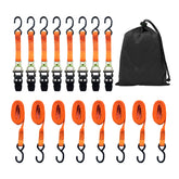 GreenGiggle 8-Pack ratchet strap with 1 inch width and 15 ft length for secure loads