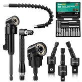 Grenpro 19-pcs flexible drill bit extension kit in case for tight spaces.