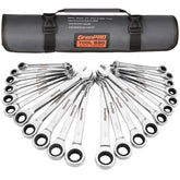GrenPRO ratcheting wrench set with 72-teeth gear for smooth turning