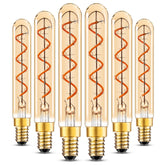 Grensk E12 tubular LED bulb with amber glass for cozy chandeliers