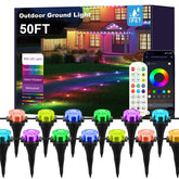 Grestar outdoor ground lights illuminate pathway with bright LED glow for safe, inviting entry