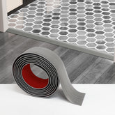 Greymond floor transition strip self adhesive application showing quick tool free install