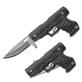 Grombolar Gun-Mini Black pocket knife front view for easy daily carry.
