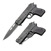 Grombolar pocket knife folding action showing compact carry design and quick access.