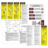 GRONGU LFS100 FG stepladder label kit cover with Werner-compatible labels.