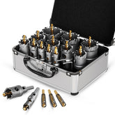 GSTK Upgrade Heavy Duty Carbide Hole Saw Kit assembly for multiple metal and plastic hole sizes.