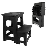 Gttyowyin 2-Step Folding Stool folded compact for easy storage