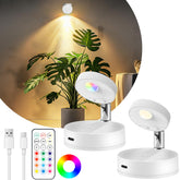 Guankai 2pack rechargeable LED spotlight indoors for versatile accent lighting