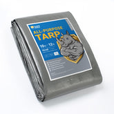 GUARD SHIELD heavy duty tarp folded for compact storage and quick weather protection