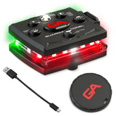 Guardian Angel Micro front red LED beacon improves long-range visibility.