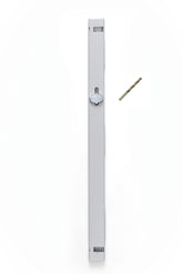 Guardianite locking bar installation view on a two-drawer cabinet.