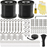 GUATTINE 400ft guide wire cable supports large outdoor string lights securely.