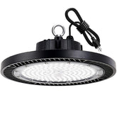 Gugsey LED high bay light full view showing the UFO design for garages and workshops.