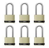 Guliffen heavy-duty outdoor padlock with long shackle for gates and sheds.