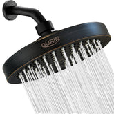 GURIN shower head front view in oil rubbed bronze, premium finish elevating bathroom aesthetics.
