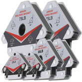 Guti-More welding magnets set displaying multiple holding angles for hands-free welding.