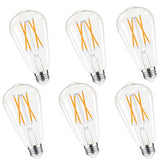 GvvooHome dimmable Edison bulbs in clear glass provide warm, cozy ambiance
