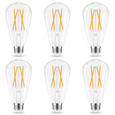 GvvooHome LED Edison bulb with soft white 2700K and clear glass for warm ambiance.
