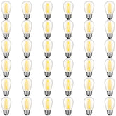 GvvooHome S14 outdoor bulb replacement for weatherproof string lights, patio-ready.