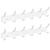 GWAAZXGZ white wall-mounted coat rack with arc hooks for tidy entryway storage.