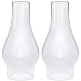 GXFCCYXT lamp chimney with 3in base and 8.5in height in clear glass.