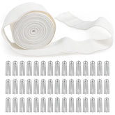 GYOSUGANG white 12m curtain pleat tape for durable pinch pleats.