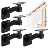 Gyykzz four-pack adjustable handrail brackets for indoor stairs boost stability.