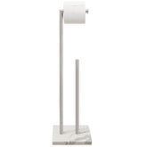 GZILA free-standing toilet paper holder with marble base for stable placement