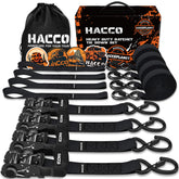 Haccoplanet ratchet strap with padded handle for secure, comfortable operation on trailers