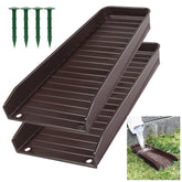 HAHOME downspout extension in brown, extending water away from the foundation.