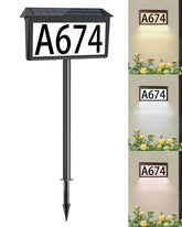 HAHOME solar house numbers wall mount illuminate your address at night