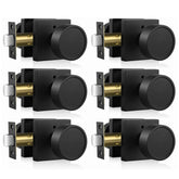 Haidms black interior knob close-up shows matte finish and privacy-ready design.