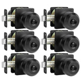 Haidms matte black interior door knob set for elegant privacy on bedrooms and baths.