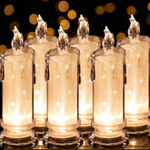 HAIDOLIANG LED candle set with six-pack creates warm flicker for intimate dining