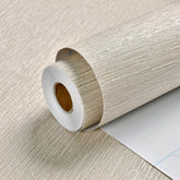 Haimin grasscloth wallpaper peel-and-stick beige roll, easy to install on any smooth surface.