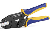 haisstronica crimping tool demonstrating heat shrink connector crimp for secure wire joins