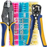 haisstronica crimping tool with heat shrink connectors for secure marine wiring